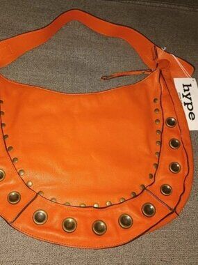 Vintage HYPE Orange Leather Bag (NWT)